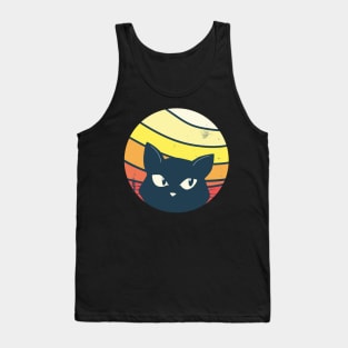 Cat vintage sunset Tank Top